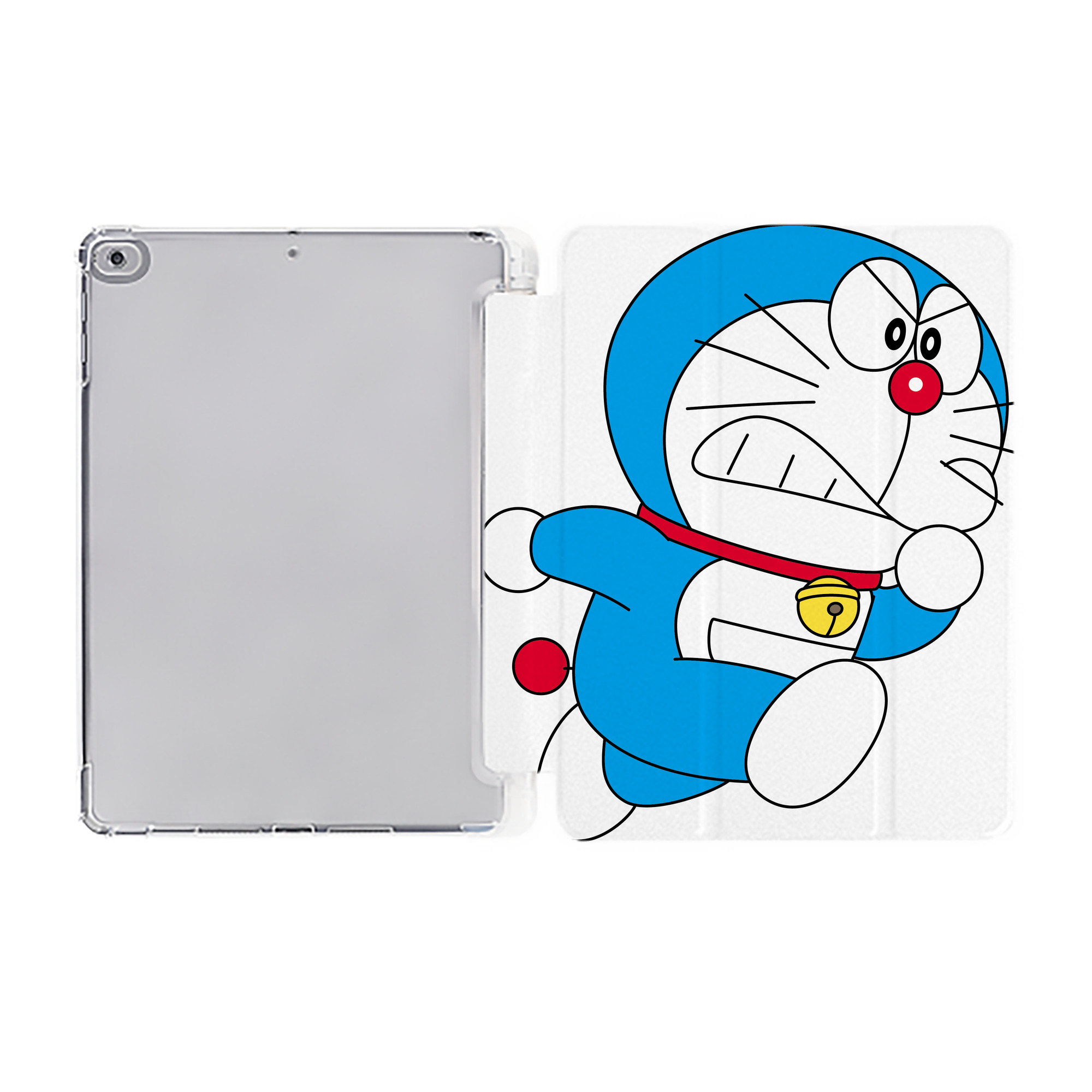（画像用） ドラえもん Doraemon IPad ケース ペン収納付き 三つ折りスタンド PUレザー×シリコン 対応機種9.5/10.5/10.9インチ